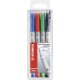 STABILO OHPen universal - fóliové pero - rozpustné vo vode - (S) hrot 0,4mm - 4 ks - zelená, červená, modrá, čierna