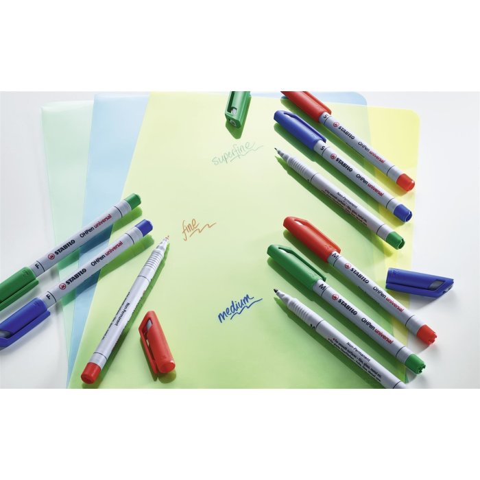 Folienstift - STABILO OHPen universal - wasserlöslich fein - 8er Pack - mit 8 verschiedenen Farben