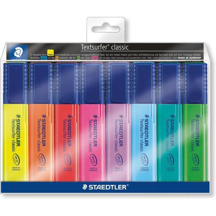 STAEDTLER 364 Textsurfer classic COLORS zvýrazňovač - 8 ks v puzdre