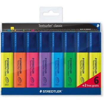 STAEDTLER 364 Textsurfer classic Textmarker 6er + 2 Gratis