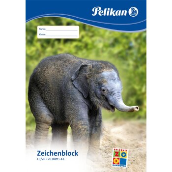 Pelikan Zeichenblock C 3/20, DIN A3, 100 g/qm, 20 Blatt
