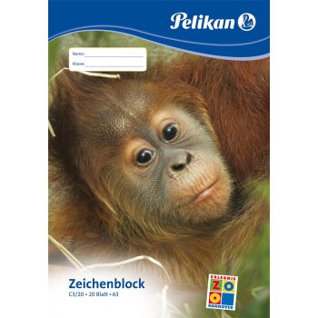 Pelikan Zeichenblock C 3/20, DIN A3, 100 g/qm, 20 Blatt