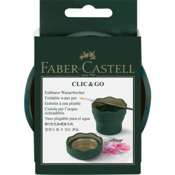 FABER-CASTELL Wasserbecher CLIC & GO, dunkelgrün