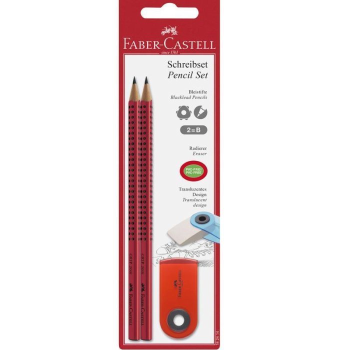 FABER-CASTELL súprava písacích potrieb SLEEVE Mini - 3-dielna - červená