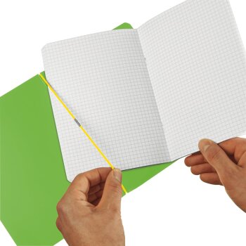 herlitz my.book flex poznámkový zošit A4, 2 x 40 listov, linajkovaný / štvorčekový - svetlozelený