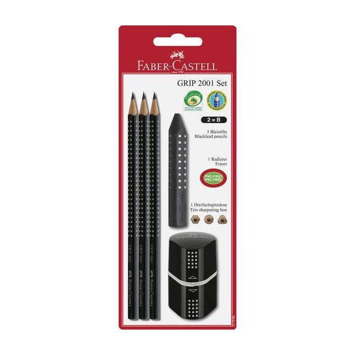 FABER-CASTELL Schreibset 5-teilig GRIP schwarz