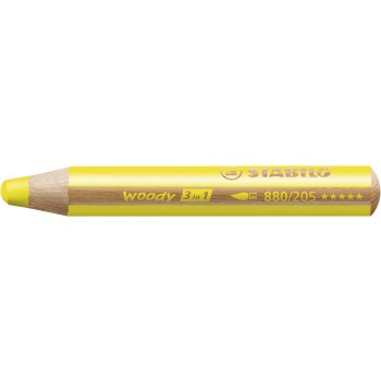 Buntstift, Wasserfarbe & Wachsmalkreide - STABILO woody 3 in 1 - 6er Pack - mit 6 verschiedenen Farben