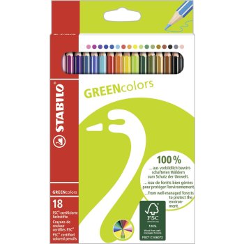 Umweltfreundlicher Buntstift - STABILO GREENcolors - 18er...