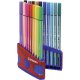 Premium-Filzstift - STABILO Pen 68 Colorparade - 20er Tischset in blau/rot - mit 20 verschiedenen Farben