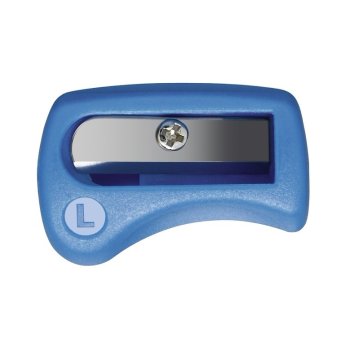 Ergonomischer Druck-Bleistift für Linkshänder - STABILO EASYergo 3.15 in hellblau/dunkelblau - Einzelstift - inklusive 1 dicken Mine - Härtegrad HB & Spitzer