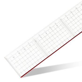 ARISTO Schneidelineal 30cm Plexiglas rote Schneidekante