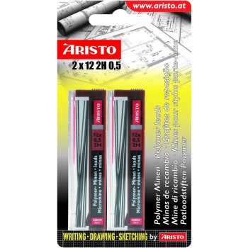 ARISTO Hi-Polymer Feinminen 2H 0.5mm 2 x 12er