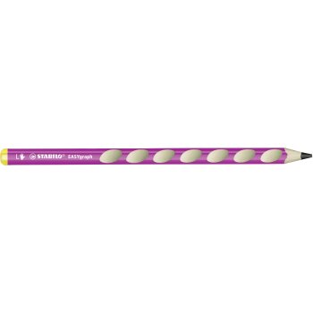 Ergonomischer Dreikant-Bleistift für Linkshänder - STABILO EASYgraph in pink - 2er Pack - Härtegrad HB