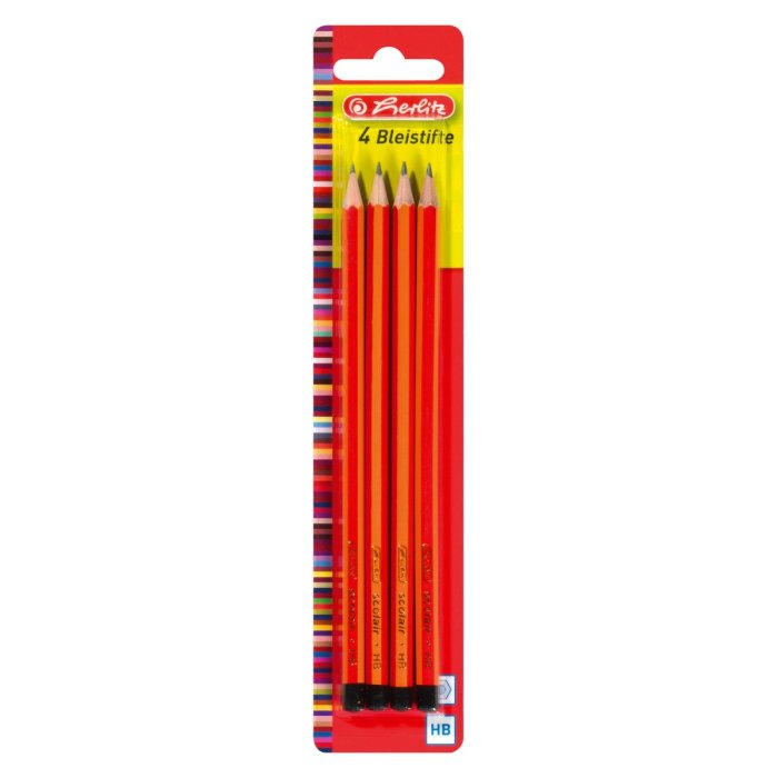 herlitz Bleistifte Scolair HB 4er Blisterkarte