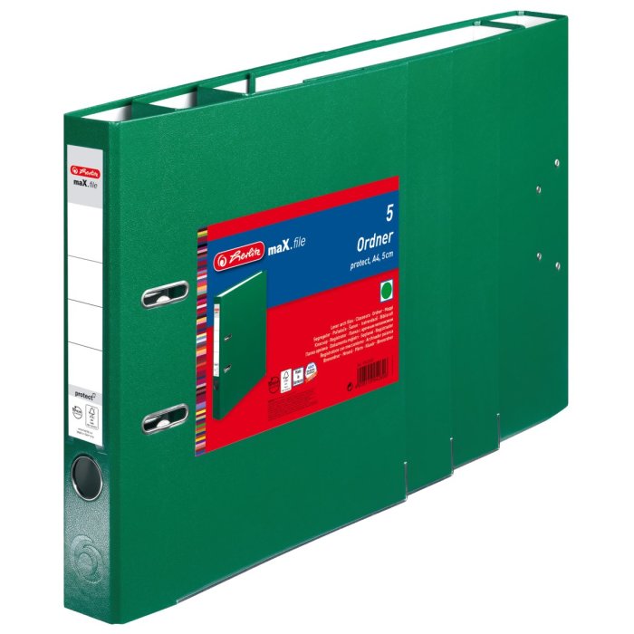 herlitz Ordner maX.file protect A4 50mm grün 5er Pack