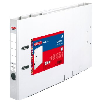 herlitz Ordner maX.file protect A4 50mm weiss 5er Pack
