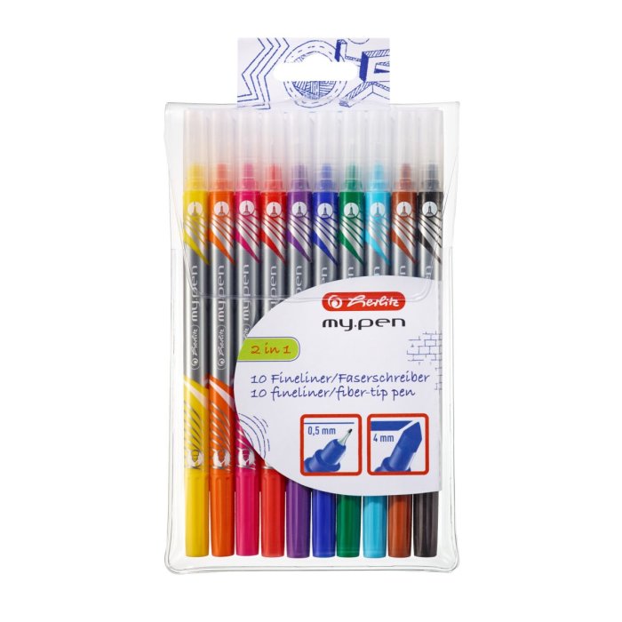 herlitz fixy / fineliner my.pen (DUO) - 10 ks