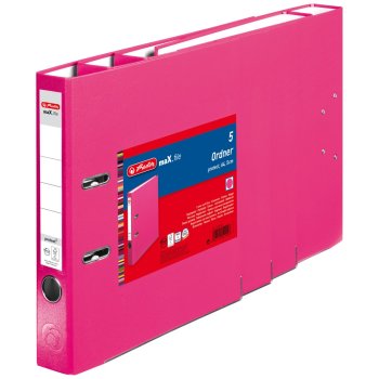 herlitz Ordner maX.file protect A4 50mm pink 5er Pack