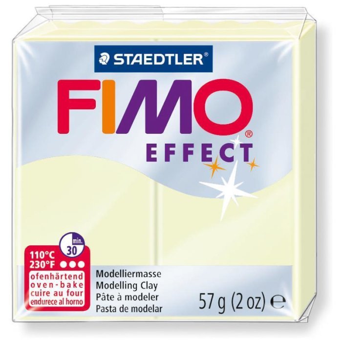 FIMO EFFECT Modelliermasse, ofenhärtend, nachtleuchtend, 57 g