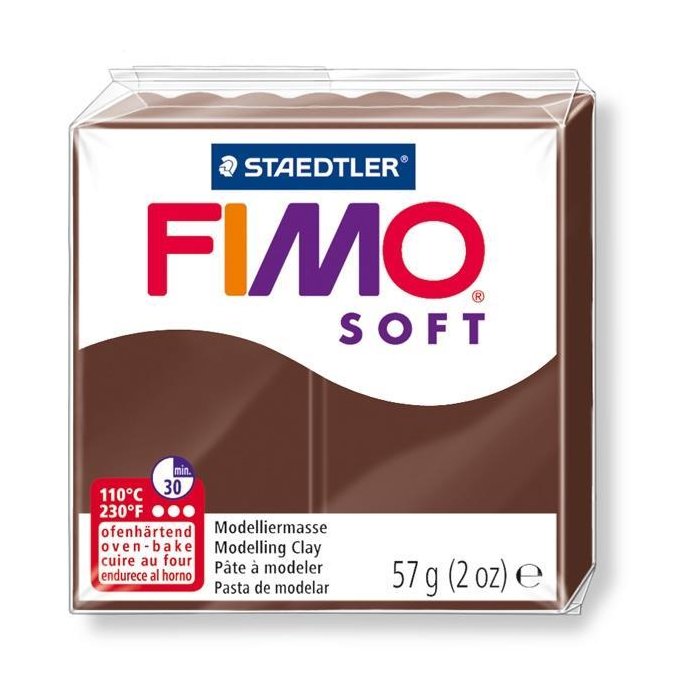 FIMO SOFT Modelliermasse, ofenhärtend, schokolade, 57 g
