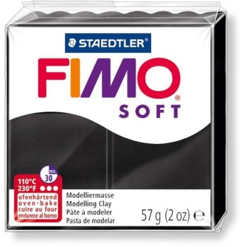 FIMO SOFT Modelliermasse, ofenhärtend, schwarz, 57 g