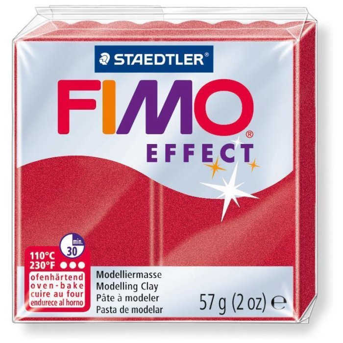 FIMO EFFECT Modelliermasse, ofenhärtend, metallic-rubinrot, 57 g