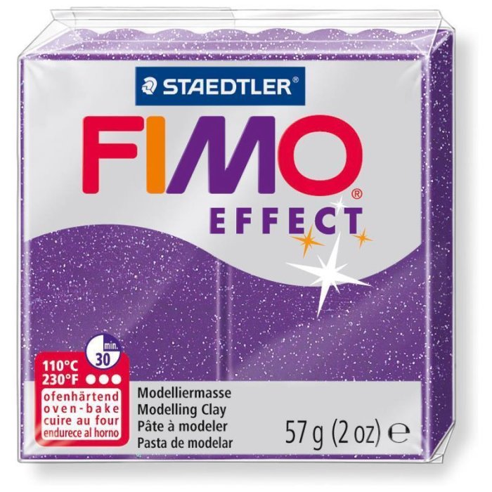 FIMO EFFECT Modelliermasse, ofenhärtend, glitter-lila, 57 g