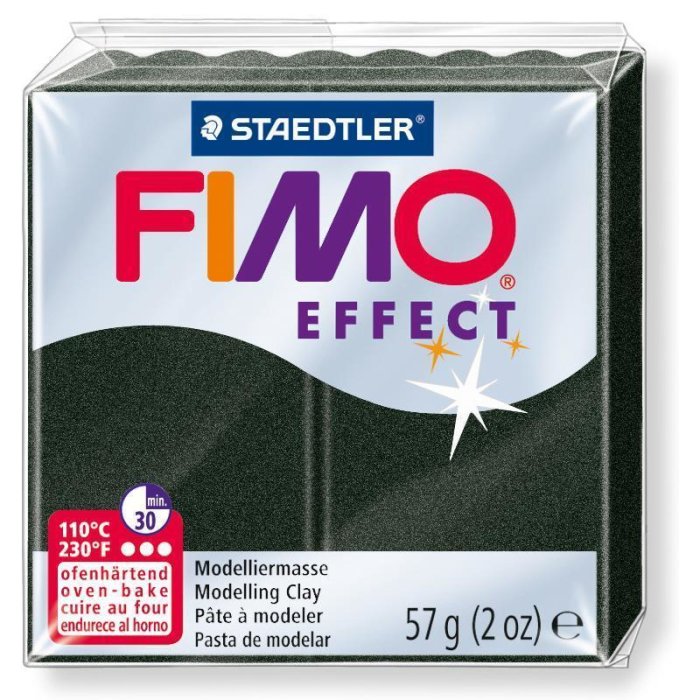 FIMO EFFECT Modelliermasse, ofenhärtend, schwarz, 57 g