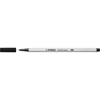 STABILO Pen 68 brush - prémiová fixka s variabilným hrotom - 6 ks v rôznych farbách