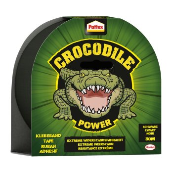 Pattex Crocodile Power Klebeband, 48 mm x 30 m, schwarz