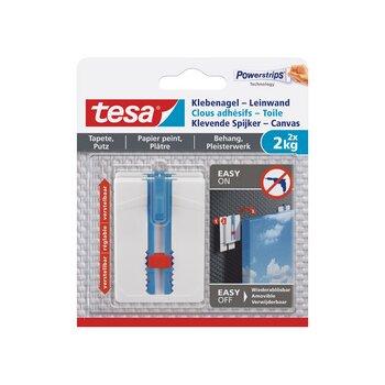 tesa Powerstrips Klebenagel, für Tapete & Putz,...