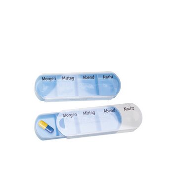 Lifemed 7-Tage-Tablettenbox, Kunststoff, weiß / blau