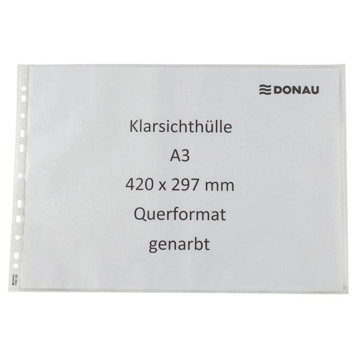 DONAU euroobal A3 na šírku - PP 120 µm - zrnitý - 50 kusov