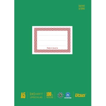 URSUS [OE] Heftumschlag aus Papier DIN A5 grün