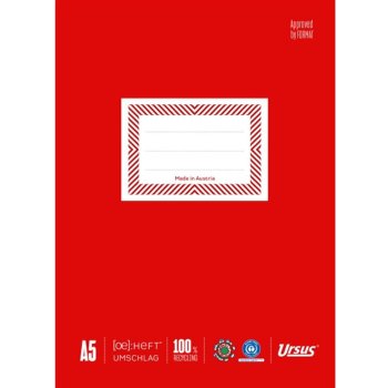URSUS [OE] Heftumschlag aus Papier DIN A5 rot
