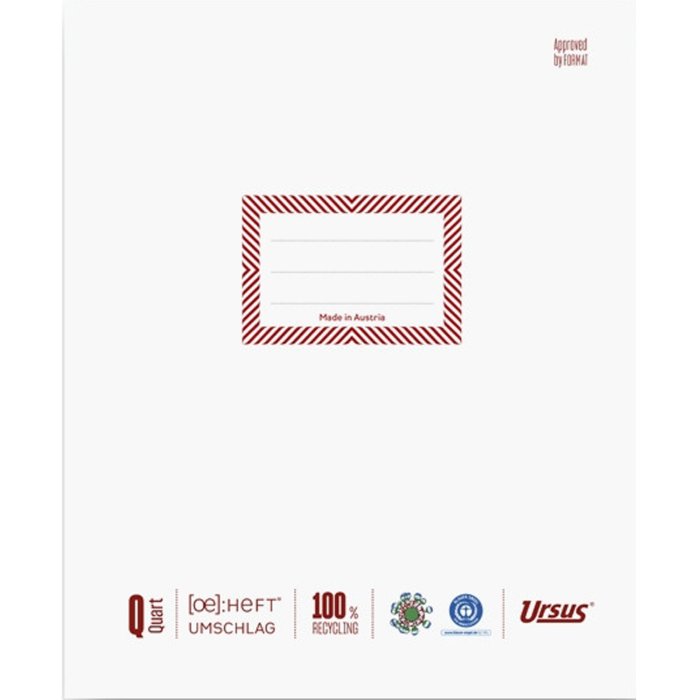 URSUS [OE] Heftumschlag aus Papier QUART weiss