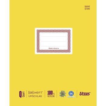 URSUS [OE] Heftumschlag aus Papier QUART gelb