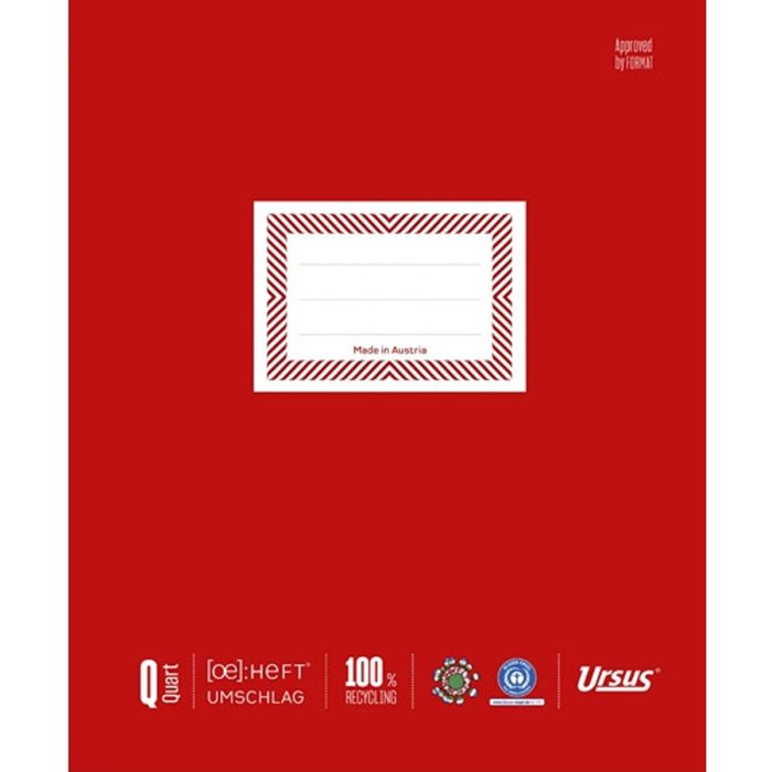 URSUS [OE] Heftumschlag aus Papier QUART rot