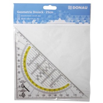 DONAU Geometriedreieck 25 cm mit Griff