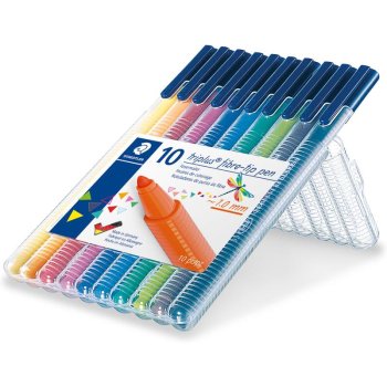 STAEDTLER 323 triplus colors fixky - 10 rôznych farieb v Boxe