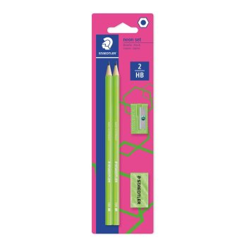 STAEDTLER Bleistift-Set WOPEX neon, Härtegrad: HB,...