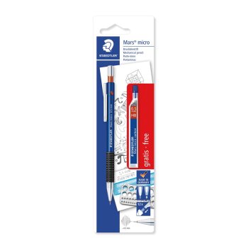 STAEDTLER Druckbleistift Mars micro, blau, 0,5 mm +...