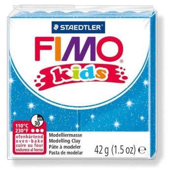 FIMO kids Modelliermasse, ofenhärtend, glitter-blau,...