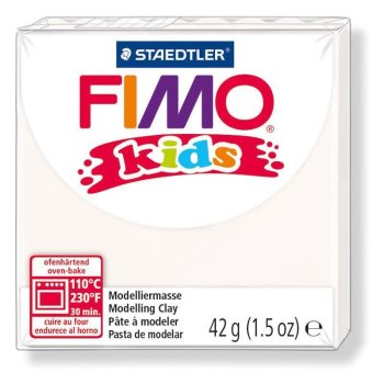 FIMO kids Modelliermasse, ofenhärtend, weiß, 42 g
