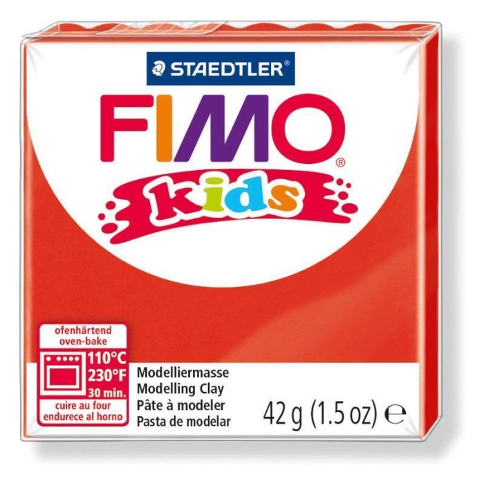 FIMO kids Modelliermasse, ofenhärtend, rot, 42 g