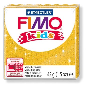 FIMO kids Modelliermasse, ofenhärtend, glitter-gold,...
