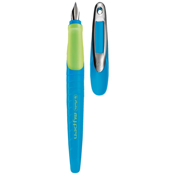 herlitz Füllhalter my.pen blau/neon für Linkshänder