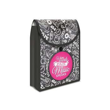 HERMA Schulbox FlexiBag, aus PP, schwarz / pink