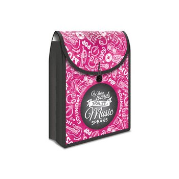 HERMA Schulbox FlexiBag, aus PP, pink / schwarz