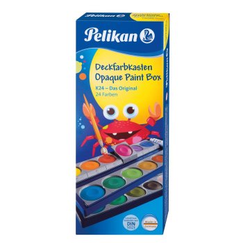 Pelikan Deckfarbkasten Schul-Standard K24, 24 Farben